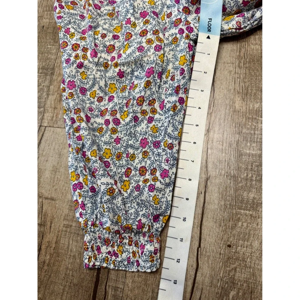 Old‎ Navy Kids Floral Smocked Halter Jumpsuit White Pink Yellow 4T